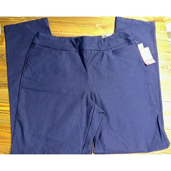 Kim Rogers Navy Blue PullOn Pants size 14A Tummy Control - Picture 2 of 5